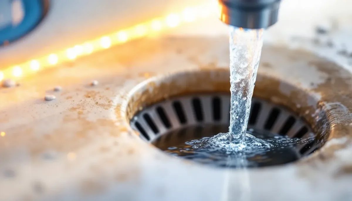 A clean and clear drain after professional drain cleaning, illustrating the benefits of the service.